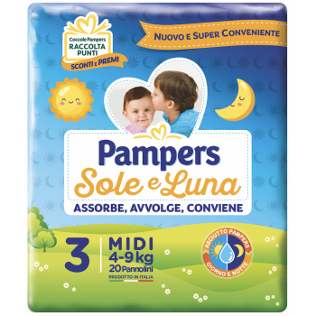 pampers sole&luna midi 20pz